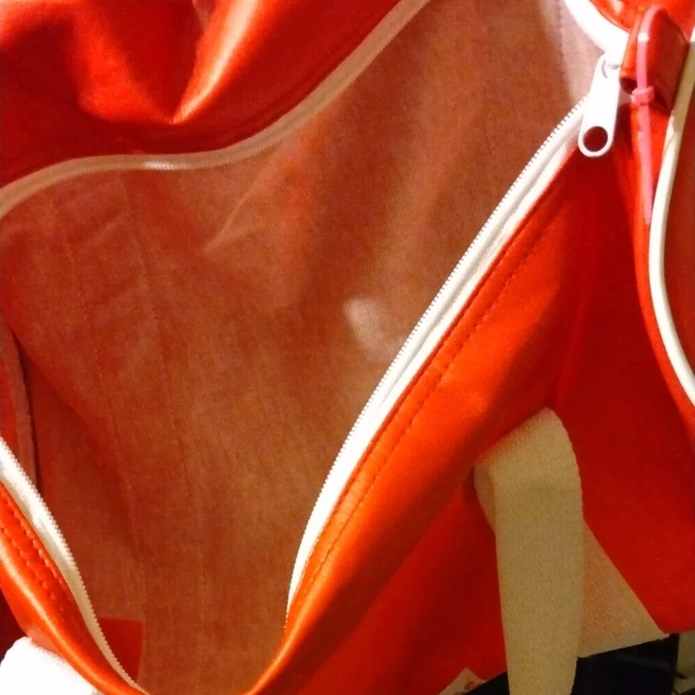Vintage Hanes Bold Red Bag with White Handles